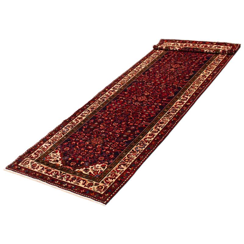 ECARPETGALLERY Hand-knotted Andelz Navy Wool Rug - 3'10 x 13'3