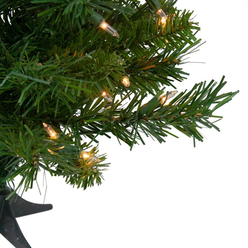 Pre-Lit Medium Royal Pine Artificial Christmas Tree - 2' - Clear Lights - 2 Foot