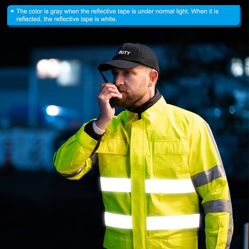 Reflective Tape Self Adhesive Reflective Stick on Tape for Clothing 2"x 17 Ft - Gray - 2 Inch x 17 Feet