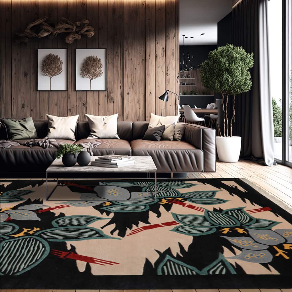 8'8''x11'8'' Hand Knotted Wool Ivory Tibetan Art Deco Plush Pile Rug - 8' 8'' x 11' 8''