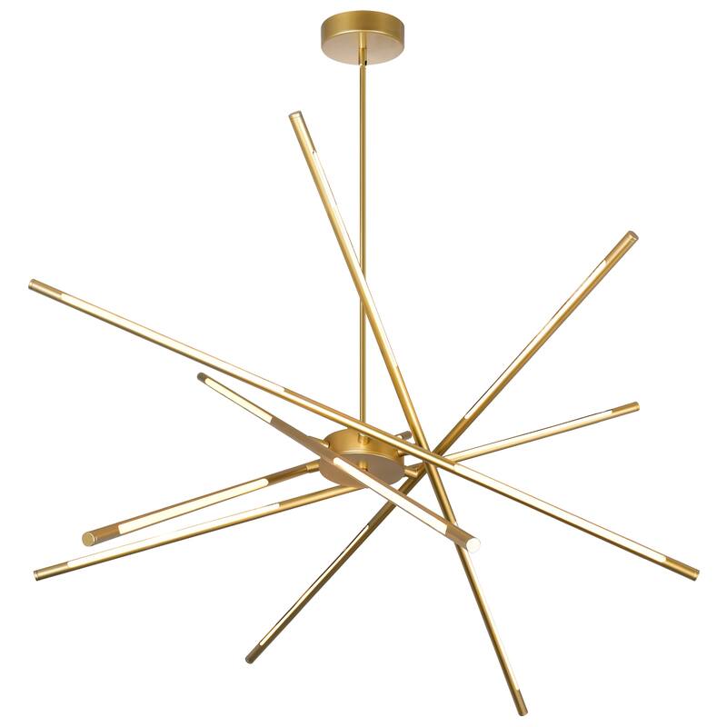 Oskil Integrated LED 43in Satin Gold Chandelier - Satin Gold