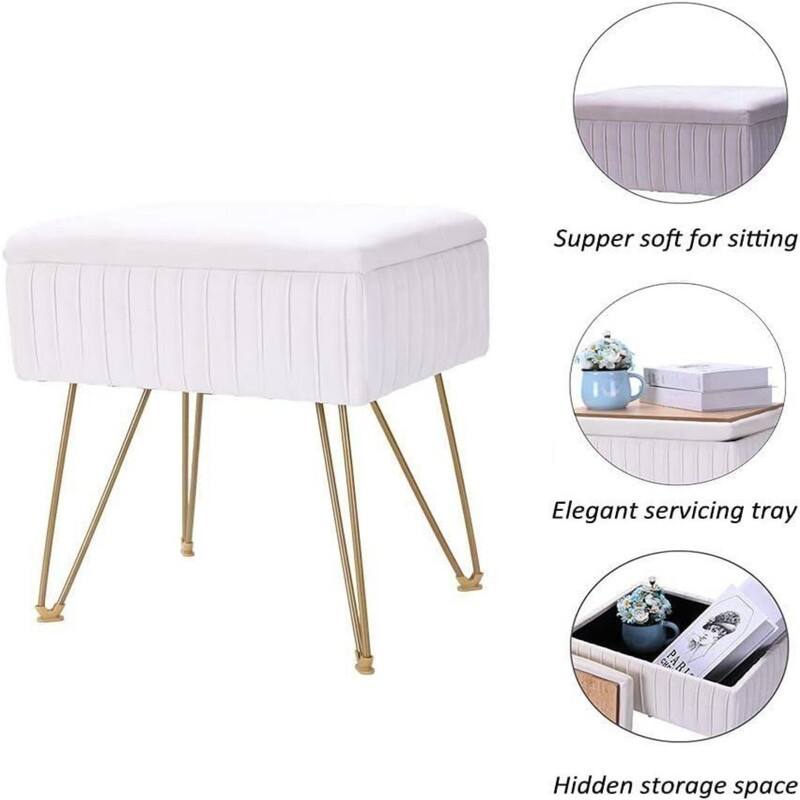 With Storage Small Ottoman