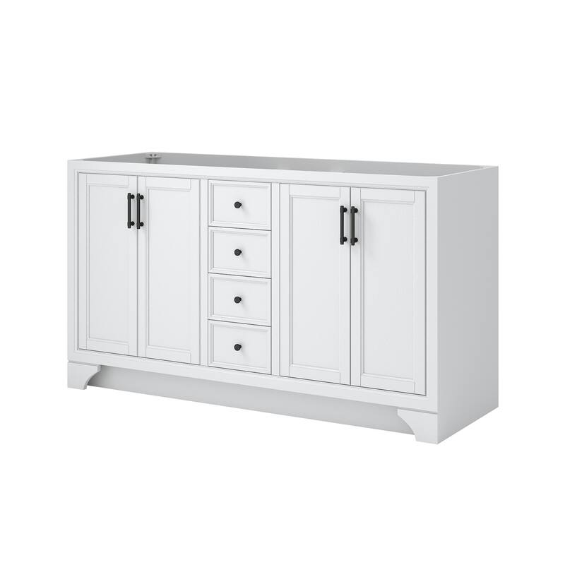 CRAFT + MAIN LCV6022D Lanagan 60" Double Free Standing Vanity Cabinet - White