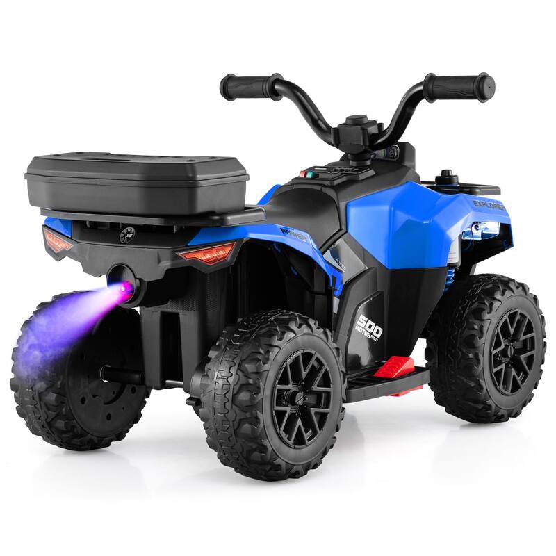 Gymax 6V Kids Ride On ATV w/ Music & Spray Function USB Port Storage
