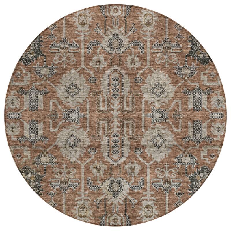 HomeRoots Oriental Traditional Rectangle Outdoor Rug