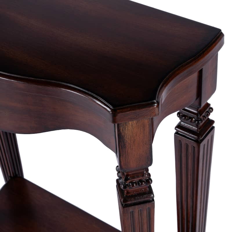 Cheshire 22 in. W Rectangular Wood Ballerina Console Table with Open Shelf