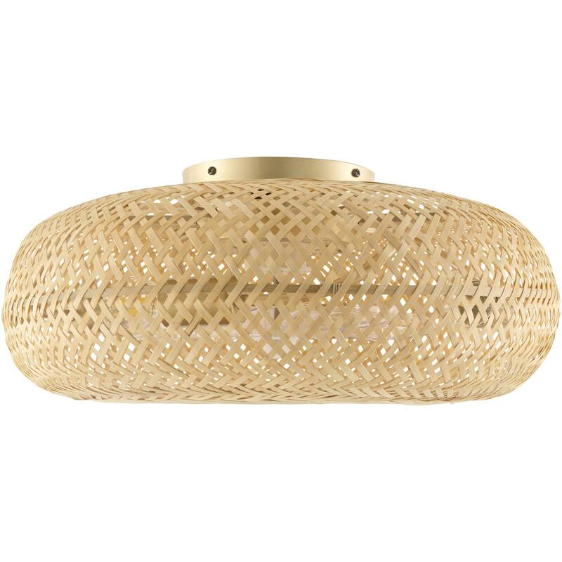 Livabliss Windora Traditional Chandelier - 20"L x 20"W x 9"H - Gold/Wheat