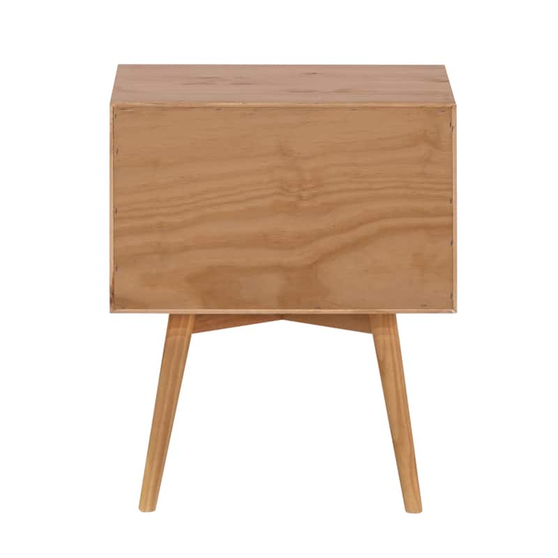 Middlebrook Mid-Century Solid Wood 1-Drawer, 1 Shelf Nightstand