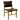 Harp & Finial Steele Dining Chair - Black Leather on Natural Finished Wood Frame