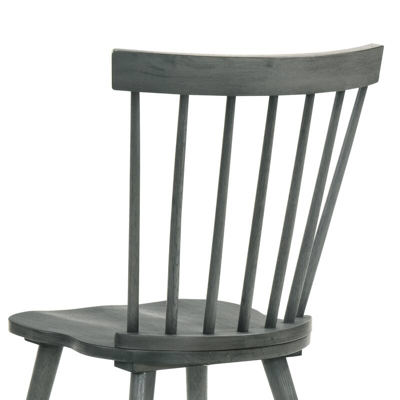 Farmhouse Dining Chair Side Chair Gray Meeting Room Chair Set of 2 Office Chair Coffee Chair with Wood Legs