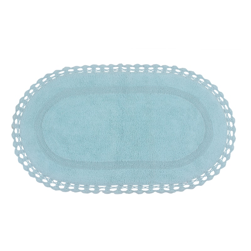Hampton Contour Rug, Cotton Soft, Water Absorbent, Non Slip U Shape Contour Rug Machine Washable 20"x20" Contour