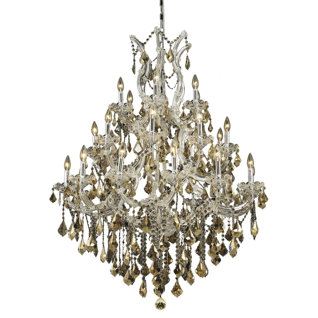 Fleur Illumination Collection Chandelier D:38in H:52in Lt:28 Chrome Finish