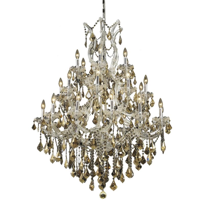 Fleur Illumination Collection Chandelier D:38in H:52in Lt:28 Chrome Finish