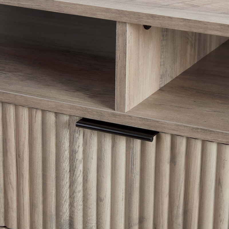 Manhattan Comfort Dumbo Mid-Century Modern TV Stand with 6 Shelves