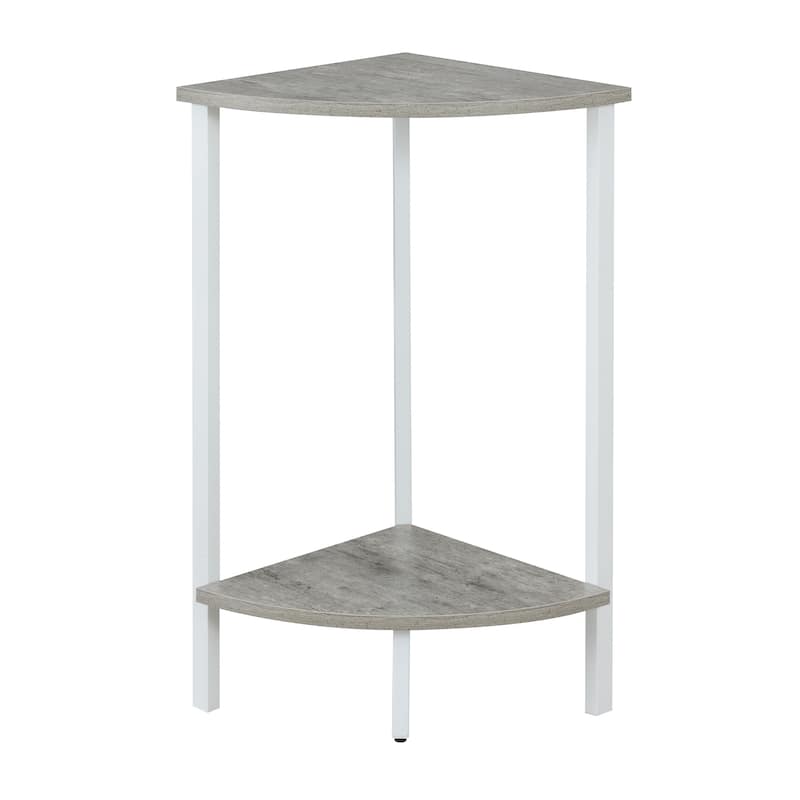 Convenience Concepts Graystone 31 inch 2 Tier Corner Plant Stand - Faux Birch/White