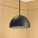 preview thumbnail 1 of 5, Hunter Erling 1-Light Medium Pendant - Kitchen, Dining Room, Entry - Modern, Transitional Matte Black