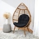 preview thumbnail 41 of 67, Humble + Haute Indoor Egg Chair Cushion (Cushion Only) 44 x 27 x 4 - Black