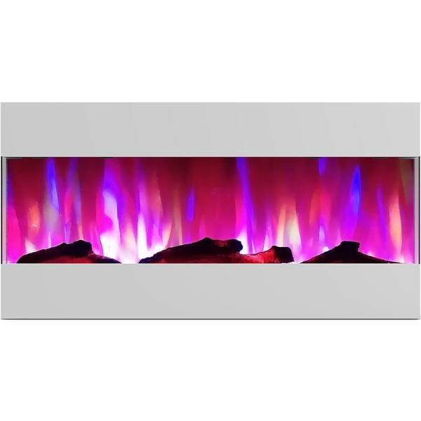 Hanover Fireside 50 In. Recessed/WallMounted Electric Fireplace with