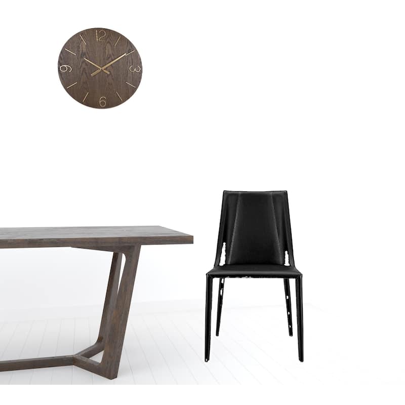 Upholstered Leather Dining Chair with Steel Frame for Modern Dining Room - 19.89” x 23.63” x 33.86”