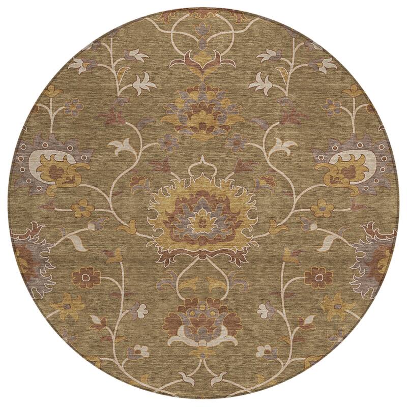 Machine Washable Indoor/ Outdoor Traditional Luna Chantille Rug