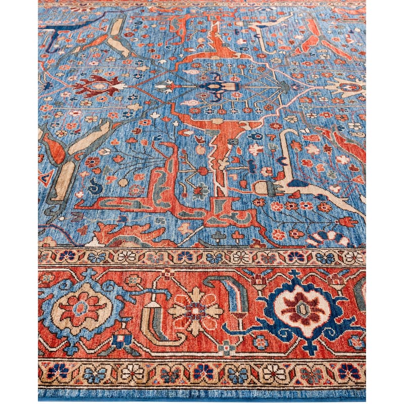 Serapi One-of-a-Kind Hand-Knotted Area Rug - Blue - 8' 11" x 12' 1"