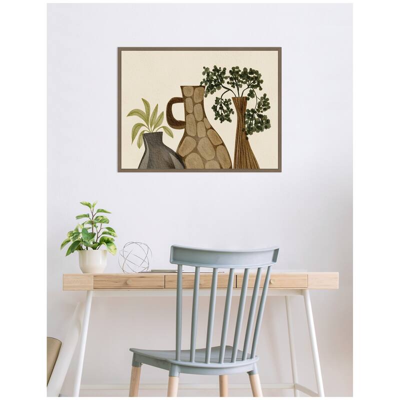Kate and Laurel Rustic Stilllife 02 by Nikita Jariwala Framed Canvas Wall Art Print