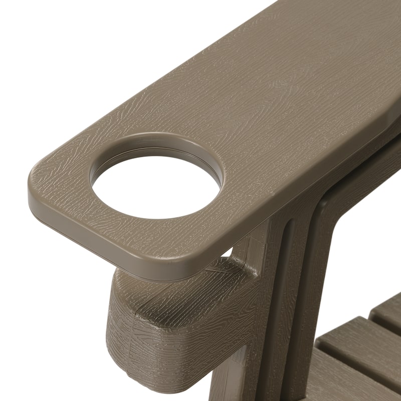 Coastline Outdoor Poly Adirondack Chair with Side Table