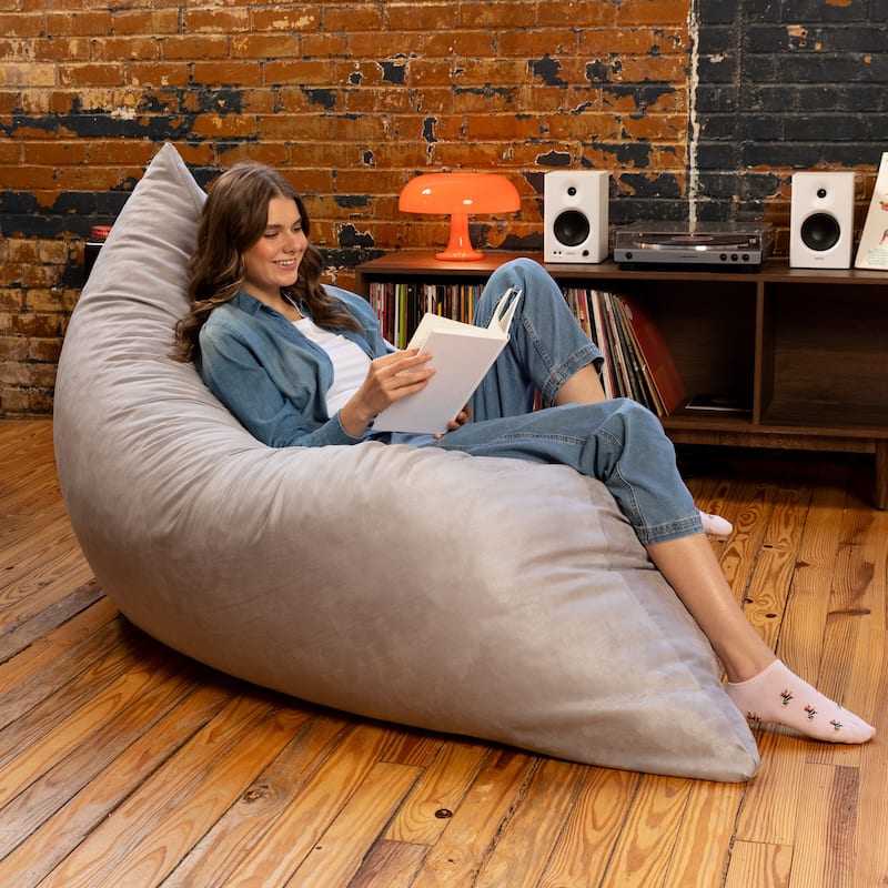 Jaxx 5.5' Huge Bean Bag Floor Pillow and Lounger for Adults - Microsuede