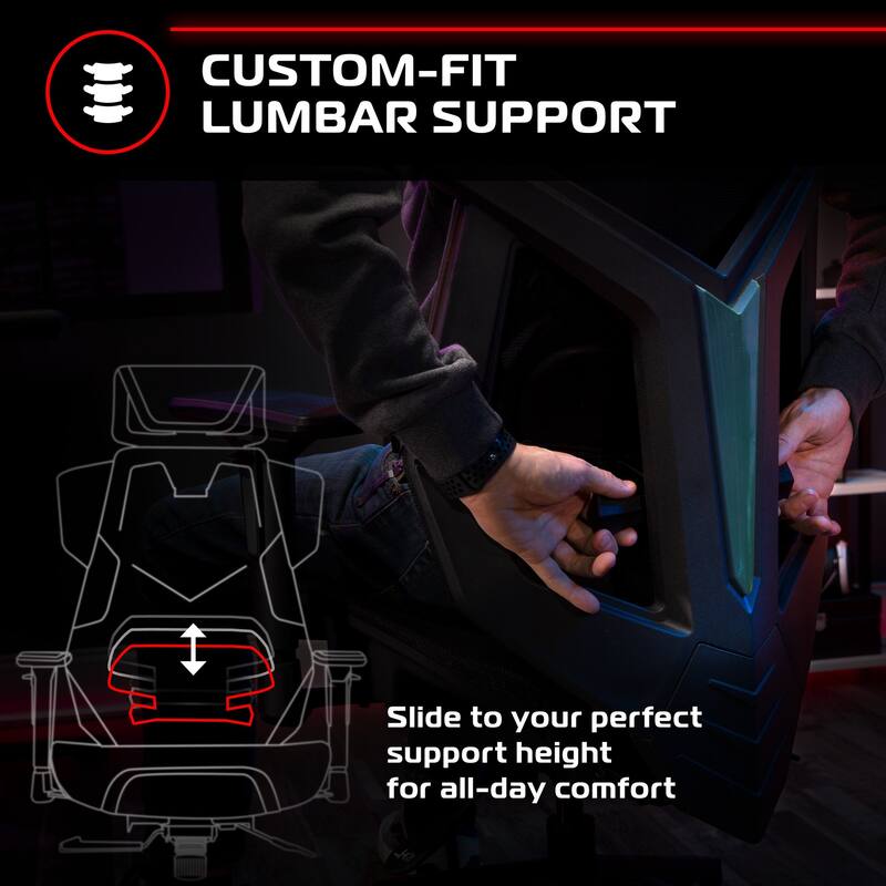 RESPAWN FLEXX Mesh Gaming Chair With Lumbar Support, Adjustable Headrest