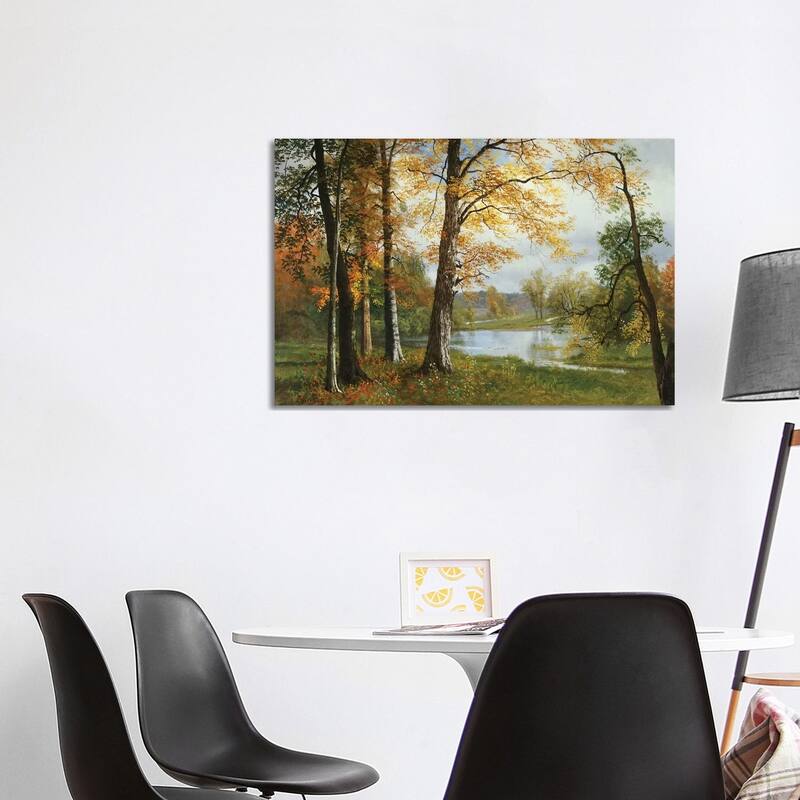iCanvas "A Quiet Lake " by Albert Bierstadt Canvas Print - 26x40x1.5