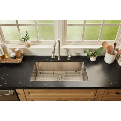 Karran 31" Undermount Large Single Bowl Stainless Steel Kitchen Sink