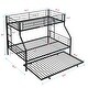 preview thumbnail 4 of 6, Twin Over Full Metal Bunk Bed w/Trundle,Ladder,Safety Rail & Steel Slats
