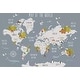 preview thumbnail 6 of 4, GK Wall Design World Map and Animal Kids Removable Wallpaper