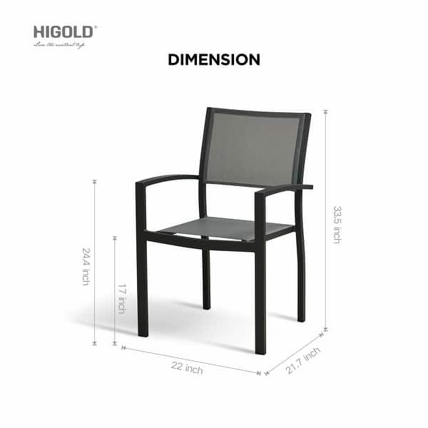dimension image slide 2 of 3, HIGOLD Heck Extendable Outdoor Dining Set for 8 Persons, Aluminum - 8 Seater