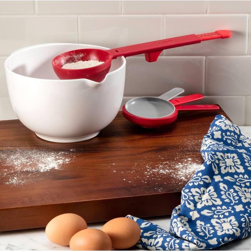 Hutzler Weigh & Measure Kitchen Scale and Measuring Cup Set, 4-Piece, 1/4 to 1 Cup Sizes