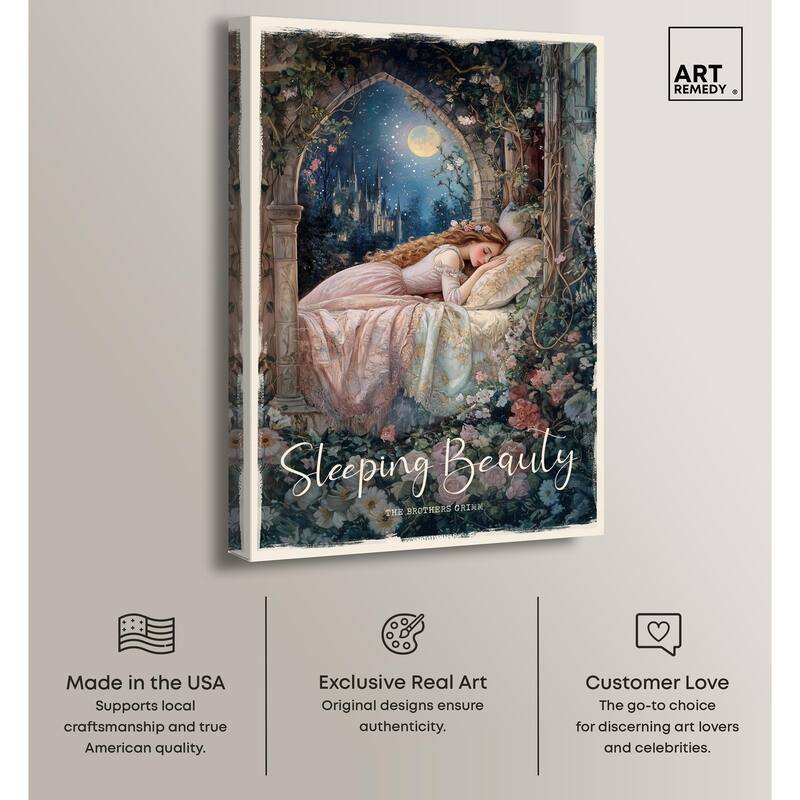 Classic Sleeping Beauty Canvas by Art Remedy, Gallery Wrapped