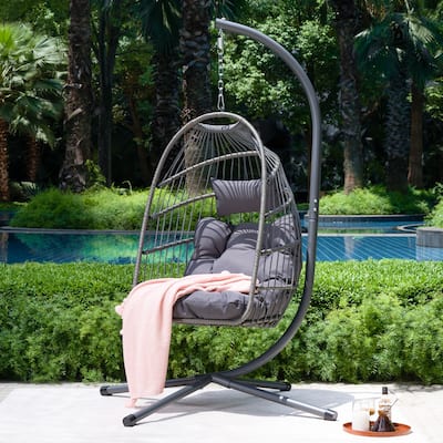 Outdoor Egg Hanging Chair with Stand