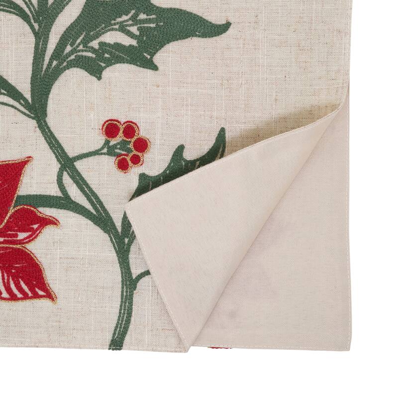Poinsettia Table Runner - 16"x70"