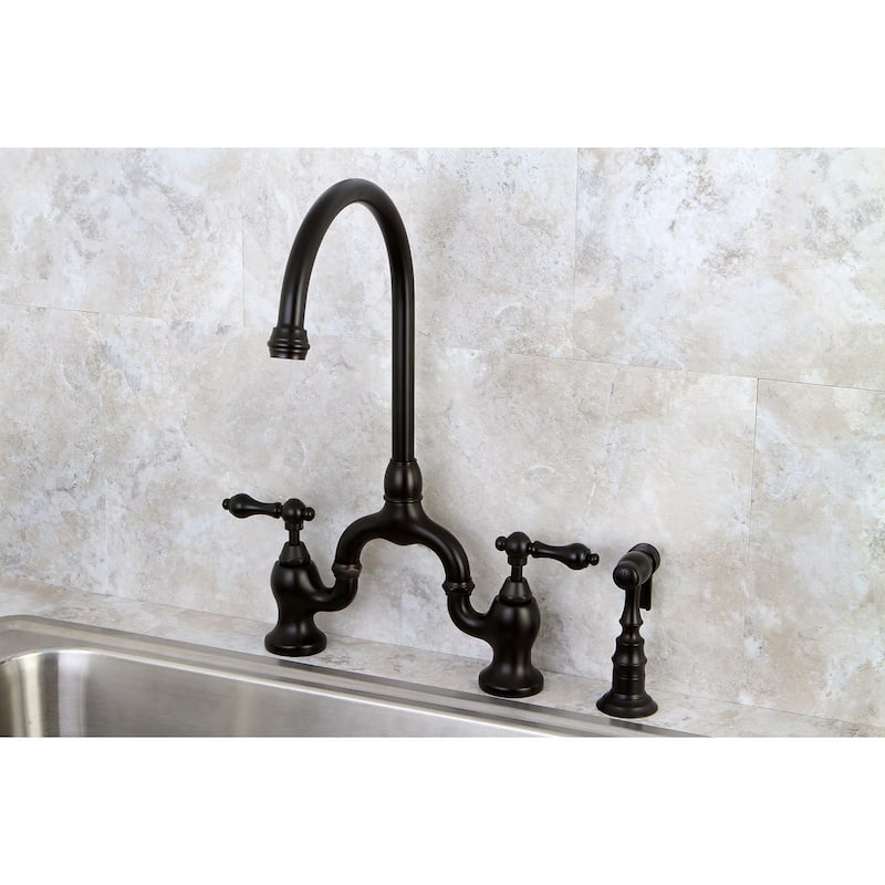 Kingston Brass English Country 1.8 GPM Bridge Kitchen Faucet -