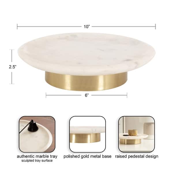 Kate and Laurel Sevienne Round Tray. - 10" Diameter
