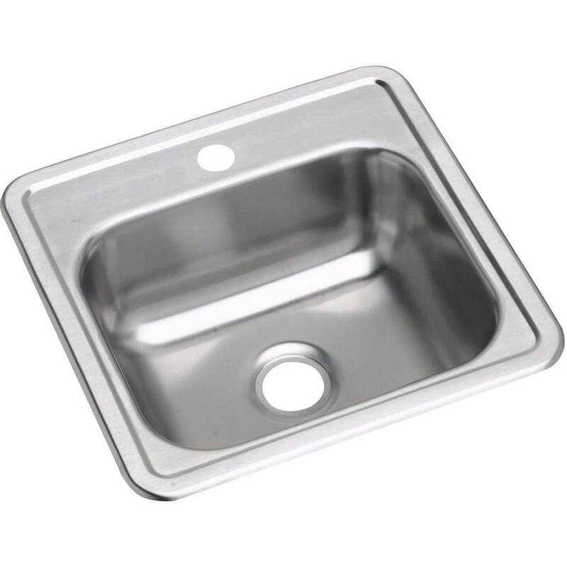 Elkay Dayton 15" Drop In Single Basin Stainless Steel Kitchen Sink
