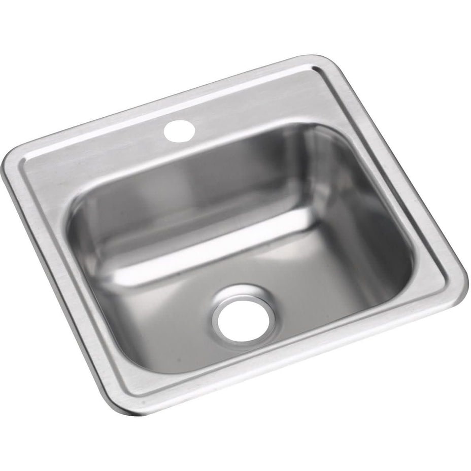 Elkay Dayton 15" Drop In Single Basin Stainless Steel Kitchen Sink
