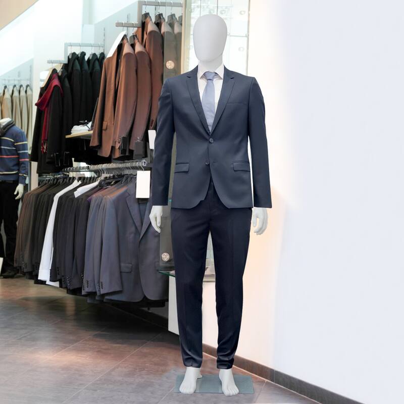 Full Body Mannequin Famale Male Dress Form Display, Manikin Torso Stand Realistic Mannequin for Retail Clothing Shops, White