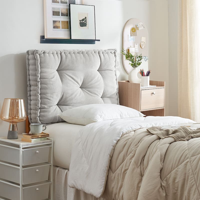Rainha® - Classic Tufted College Headboard - Glacier Gray