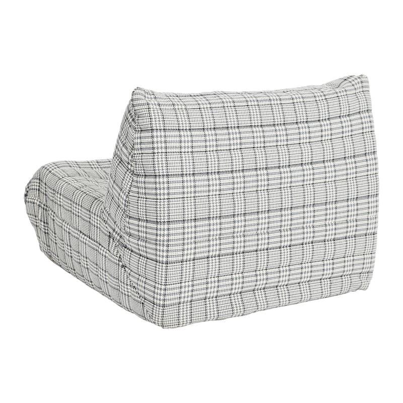 Premium Up-Cycled Memory Foam Chair, Ergonomic Design with Quilted Removable Cover, 70's Bean Bag Chair Alternative