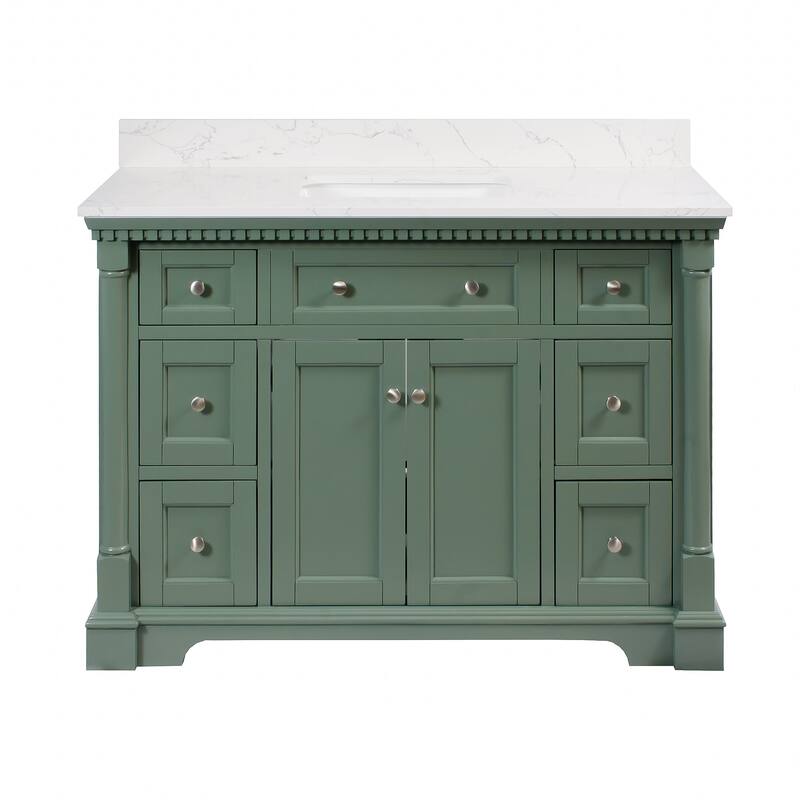KitchenBathCollection Sydney 48" Bathroom Vanity with Engineered Marble Top