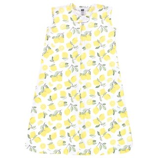 Hudson Baby Infant Girl Cotton Sleeveless Wearable Sleeping Bag, Sack, Blanket, Yellow Lemon