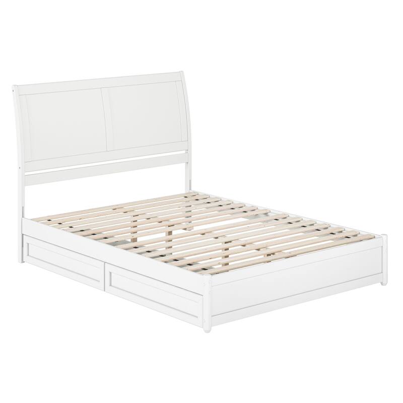 Andorra Platform Bed with Panel Footboard and Storage Drawers