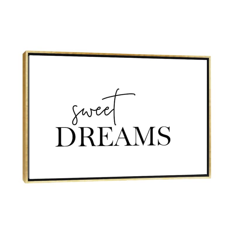 iCanvas "Sweet Dreams" by Nouveau Prints Framed Canvas Print - Gold - 32x48