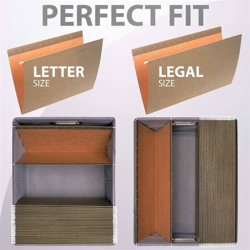 Decorative File Box Organizer Set of 2